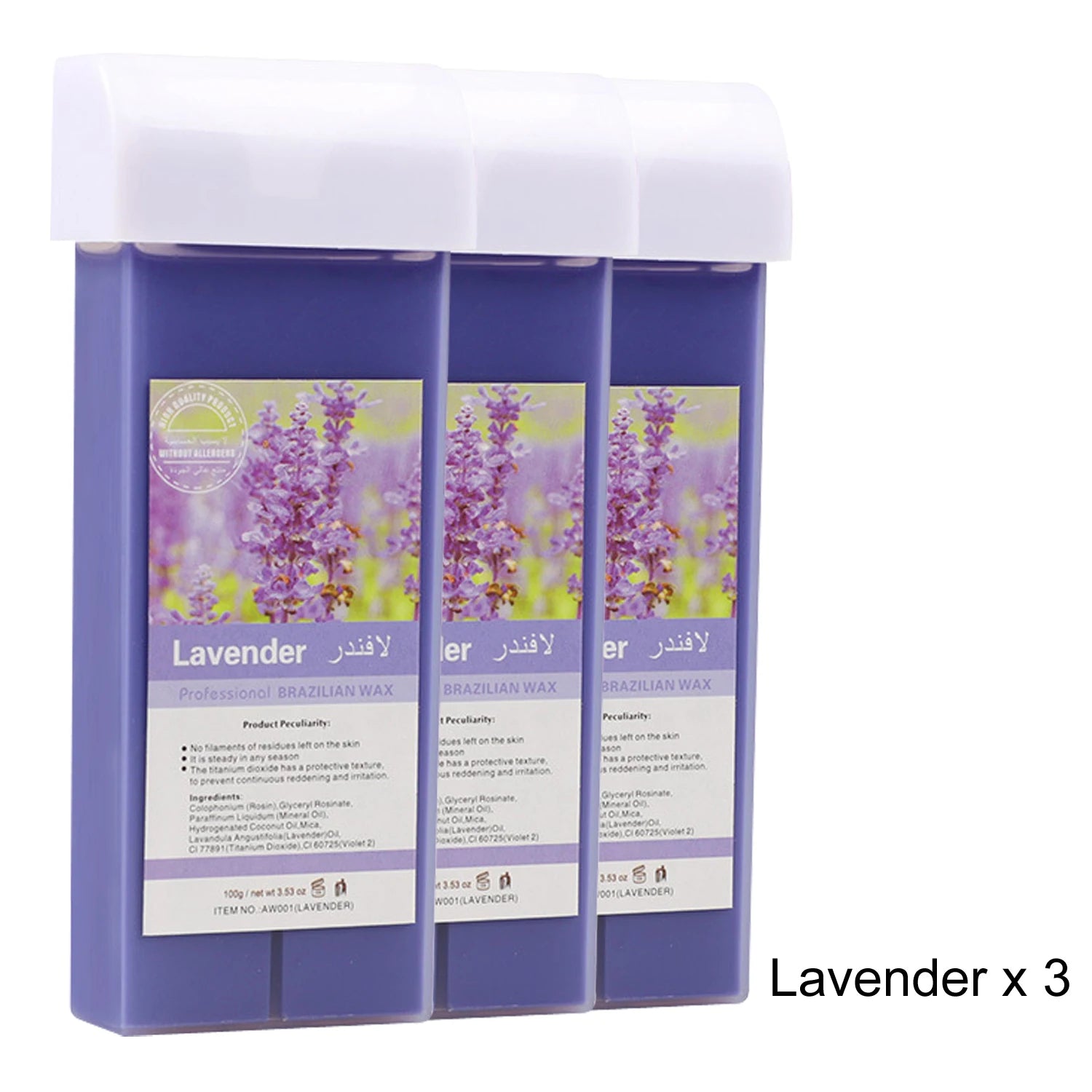 Roll-On Wax Refill Kit – Professional Hair Removal Cartridges for Wax Warmer (Aloe, Honey, Coconut, Lavender, Rose, Chamomile) 100ML