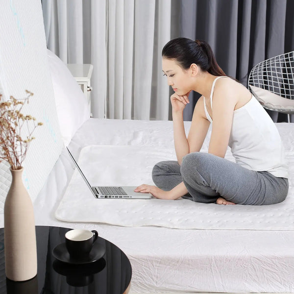 Electric Heated Mattress Pad 150×80cm – 100W Bed Warmer with 6 Heat Levels, Auto-Off & Fast Heating