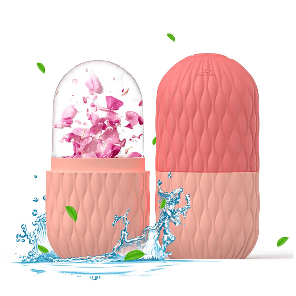 Ice Face Roller (1/3PCS Set) – Stainless Steel & Silicone Facial Roller for Skin Tightening - Live Easy