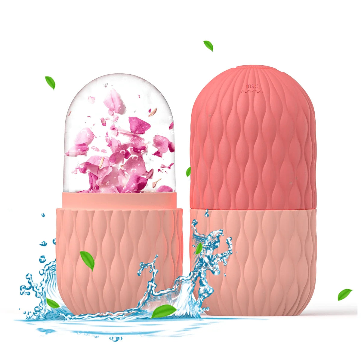 Ice Face Roller (1/3PCS Set) – Stainless Steel & Silicone Facial Roller for Skin Tightening - Live Easy