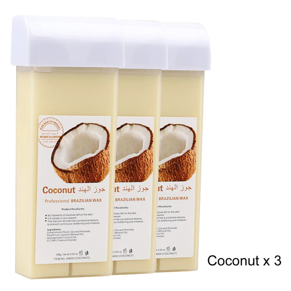 Roll-On Wax Refill Kit – Professional Hair Removal Cartridges for Wax Warmer (Aloe, Honey, Coconut, Lavender, Rose, Chamomile) 100ML