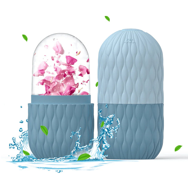 Ice Face Roller (1/3PCS Set) – Stainless Steel & Silicone Facial Roller for Skin Tightening - Live Easy