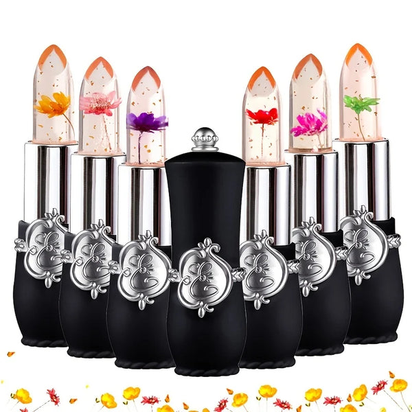 Flower Jelly Lipstick Set – Color-Changing Long-Lasting Lip Balm (6PCS)