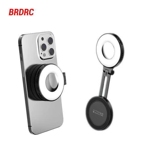 MagSafe Magnetic Fill Light for iPhone – Universal LED Selfie Ring Lamp with Retractable Flip Bracket - Live Easy