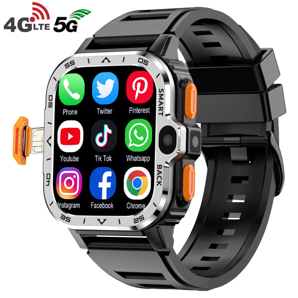Valdus PGD 4G/5G Android Smart Watch – GPS, Dual HD Camera, NFC & WiFi | 16GB/64GB ROM Smartwatch with SIM Card Slot for Men - Live Easy