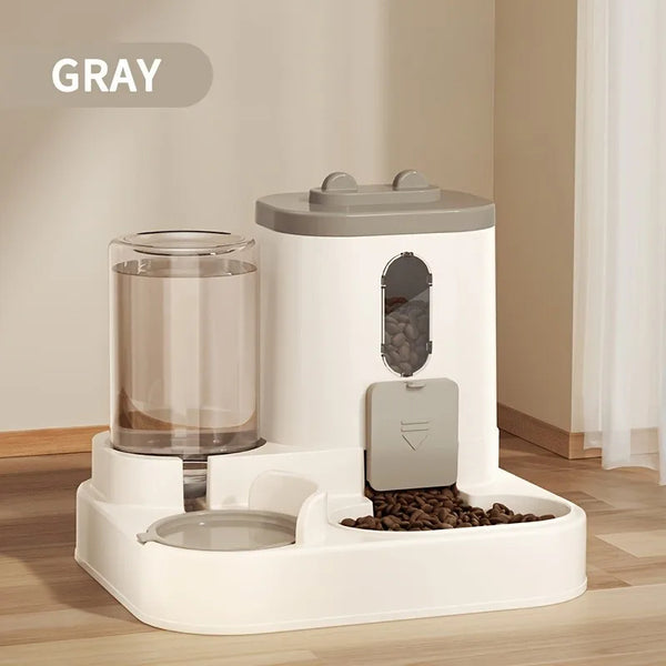 2-in-1 Cat Food & Water Dispenser – Automatic Feeding & Drinking Station