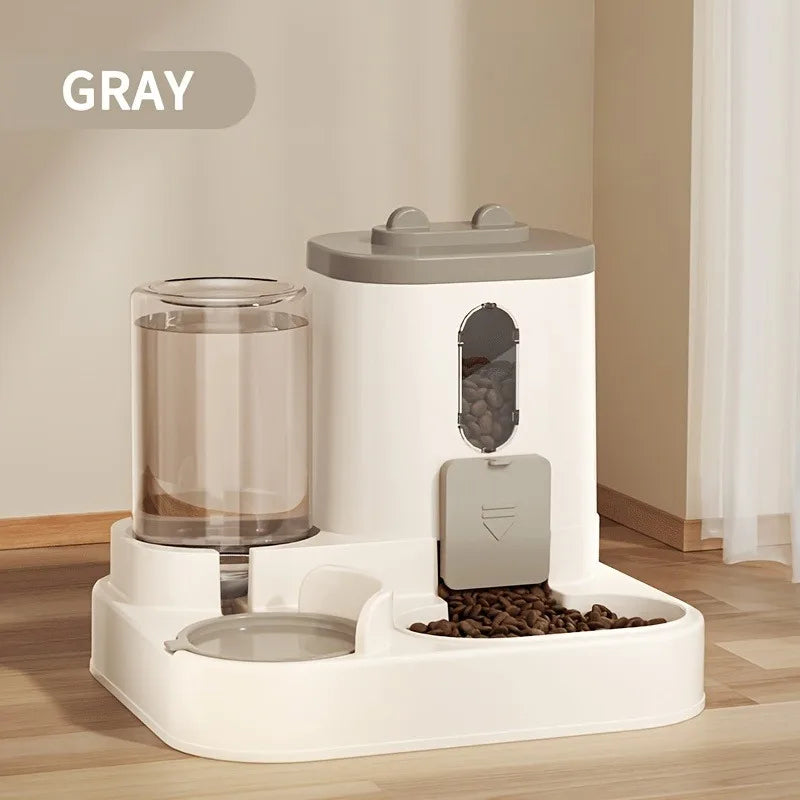 2-in-1 Cat Food & Water Dispenser – Automatic Feeding & Drinking Station