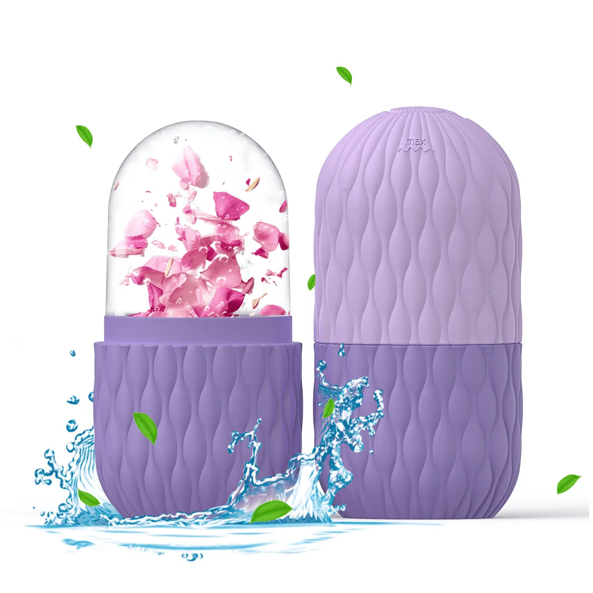 Ice Face Roller (1/3PCS Set) – Stainless Steel & Silicone Facial Roller for Skin Tightening - Live Easy