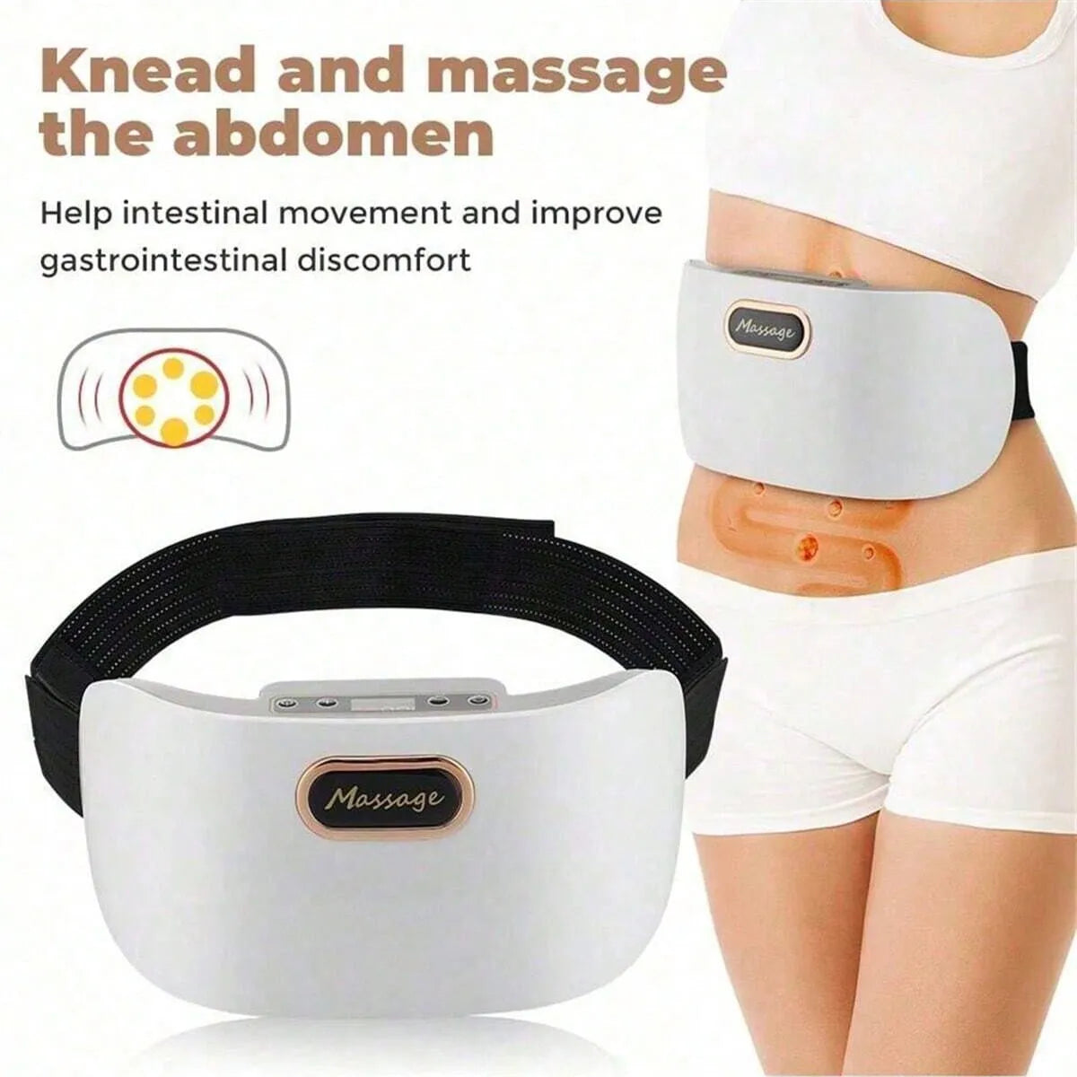 Electric Abdominal Massager – Vibrating Waist & Belly Relaxation Belt with Heating