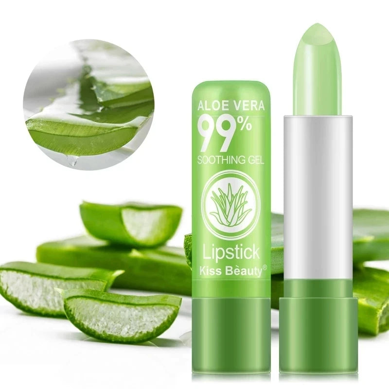 Aloe Vera Color-Changing Lip Balm Set – Moisturizing Magic Lipstick (12PCS)