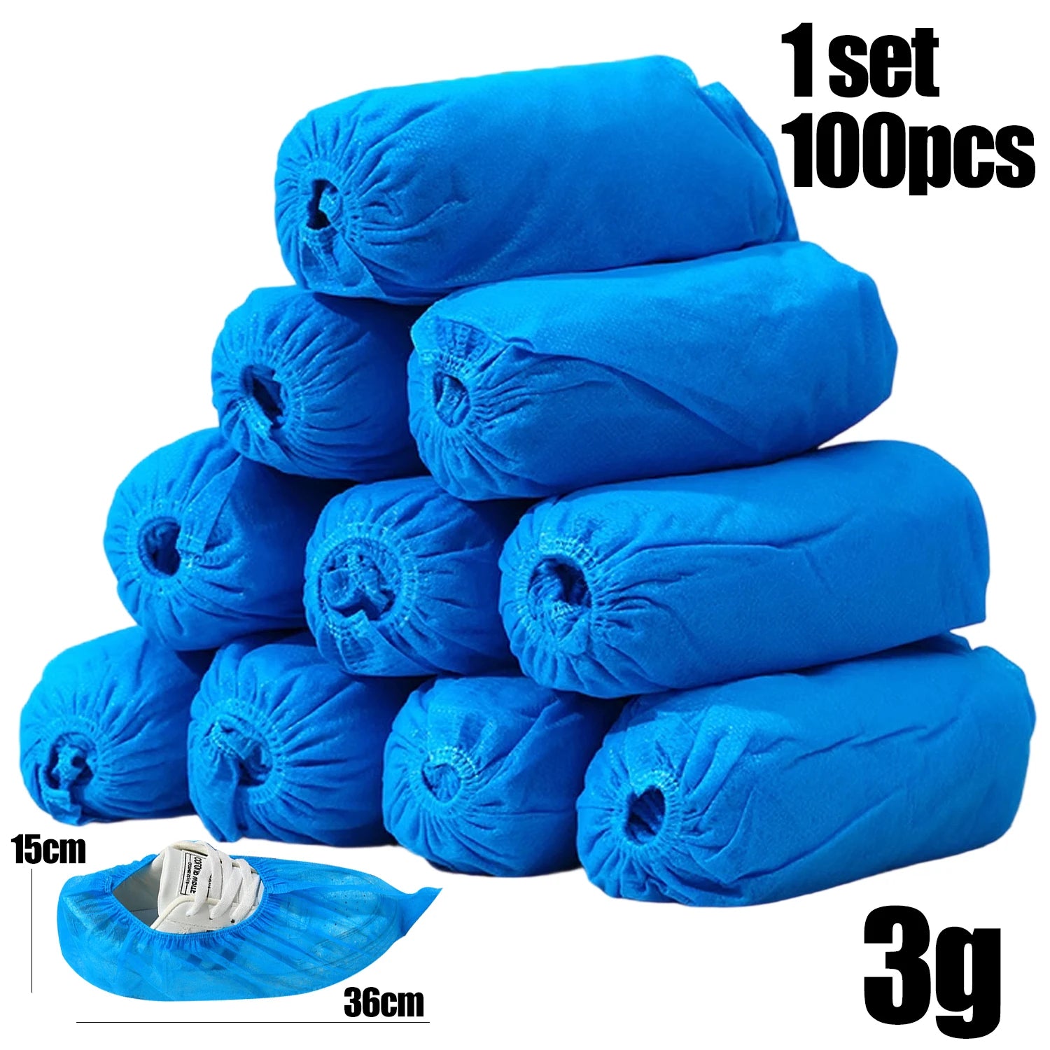 Disposable Non-Woven Shoe Covers – Anti-Slip, Waterproof, and Mud-Proof Booties | Household, Travel & Hotel Protective Shoe Covers (Plastic + Fabric) - Live Easy