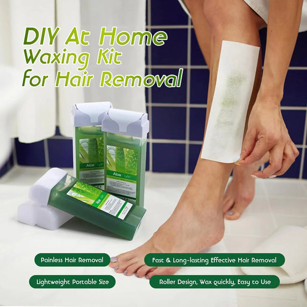 Roll-On Wax Refill Kit – Professional Hair Removal Cartridges for Wax Warmer (Aloe, Honey, Coconut, Lavender, Rose, Chamomile) 100ML