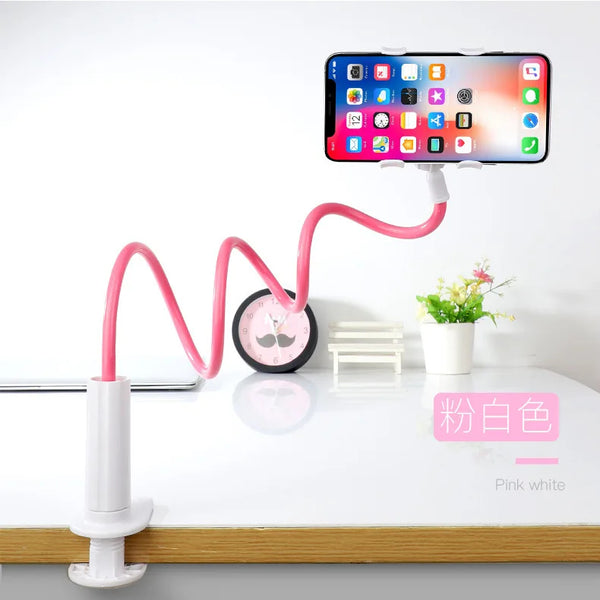 Flexible Long Arm Gooseneck Phone Holder – Adjustable Bedside & Desktop Clamp Mount for Video Calls, Streaming & Live Recording