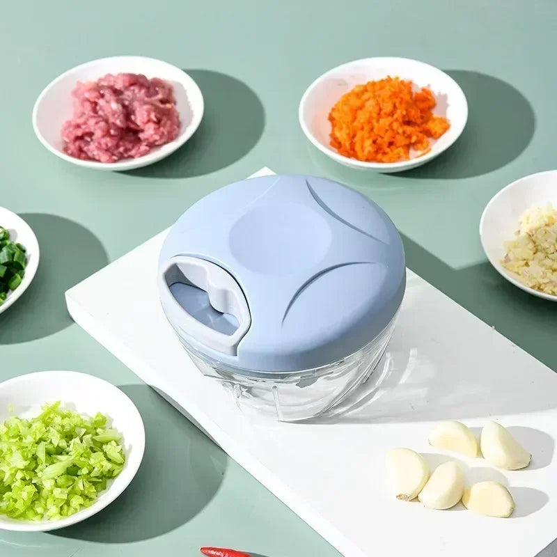 Manual Food Chopper 500/900ml – Vegetable Cutter, Onion Crusher & Meat Mincer