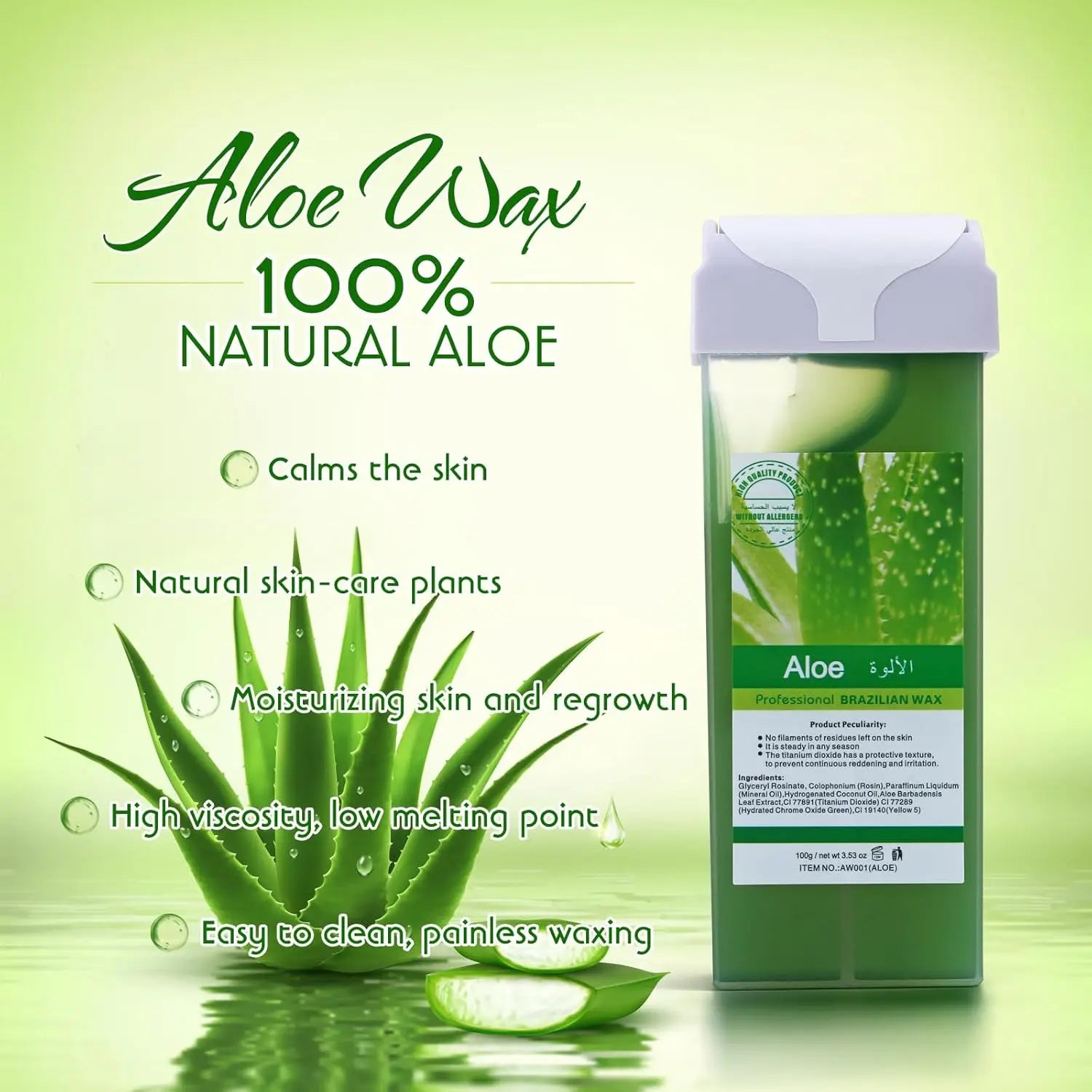 Roll-On Wax Refill Kit – Professional Hair Removal Cartridges for Wax Warmer (Aloe, Honey, Coconut, Lavender, Rose, Chamomile) 100ML