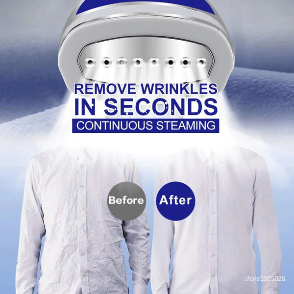 Foldable Clothes Steamer Iron – Portable Handheld Garment Steamer with Fast Heating & 3 Speeds