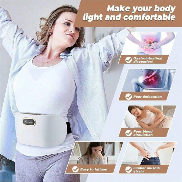Electric Abdominal Massager – Vibrating Waist & Belly Relaxation Belt with Heating