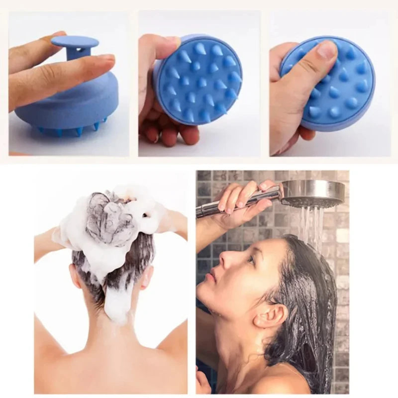 Silicone Scalp Massage Shampoo Brush – Soft Hair Washing Comb