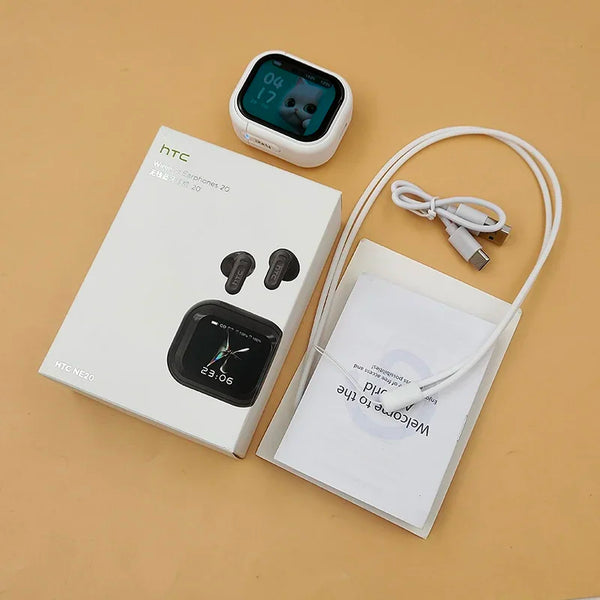 HTC NE20 Bluetooth V6.0 Earphones – TWS Wireless Sports Headphones with AI Translation - Live Easy