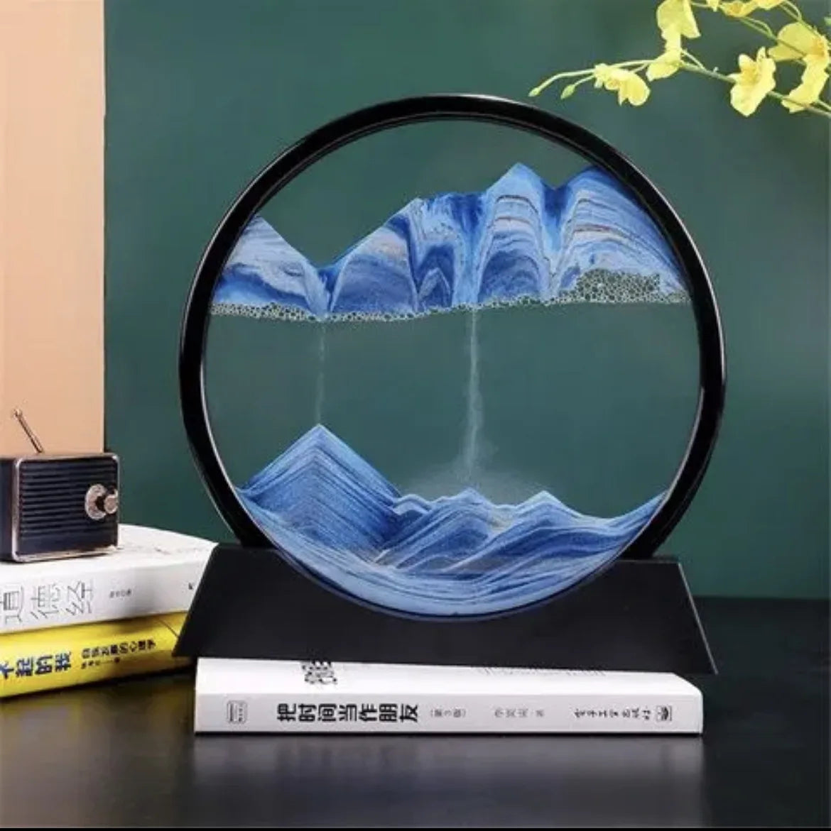 3D Hourglass Quicksand Moving Sand Art – Round Glass Deep Sea Sandscape Painting - Live Easy
