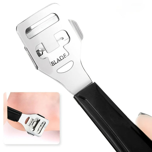 8PCS Professional Pedicure Kit – Stainless Steel Foot Care Tools with Callus Remover & Heel Scraper