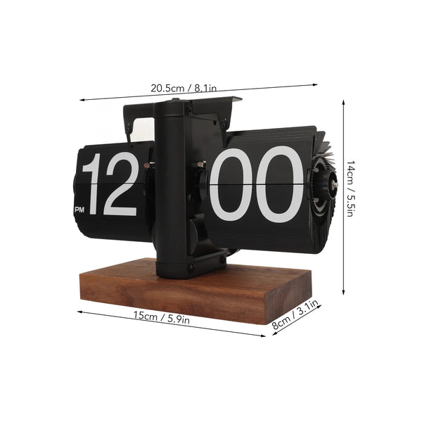Retro Flip Down Clock – Automatic Turning Battery Clock for Home & Office Décor