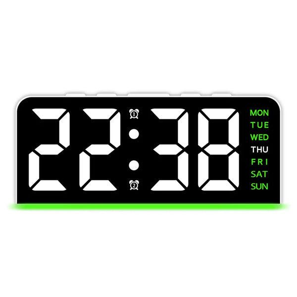 Digital LED Alarm Clock – Modern Desk & Bedside Clock with Dual Alarms, Snooze Function - Live Easy
