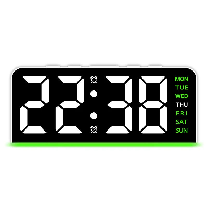 Digital LED Alarm Clock – Modern Desk & Bedside Clock with Dual Alarms, Snooze Function - Live Easy