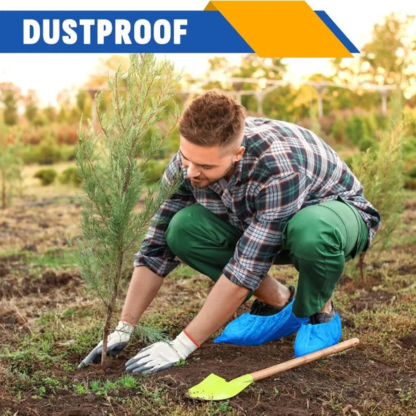 Disposable Non-Woven Shoe Covers – Anti-Slip, Waterproof, and Mud-Proof Booties | Household, Travel & Hotel Protective Shoe Covers (Plastic + Fabric) - Live Easy