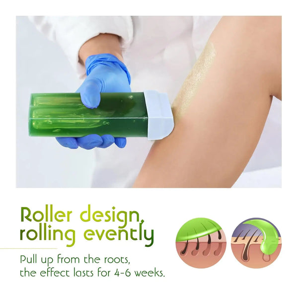 Roll-On Wax Refill Kit – Professional Hair Removal Cartridges for Wax Warmer (Aloe, Honey, Coconut, Lavender, Rose, Chamomile) 100ML