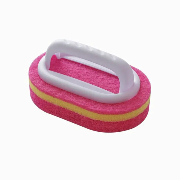 Multi-Purpose Cleaning Brush with Handle – Non-Scratch Kitchen & Bathroom Scrubber