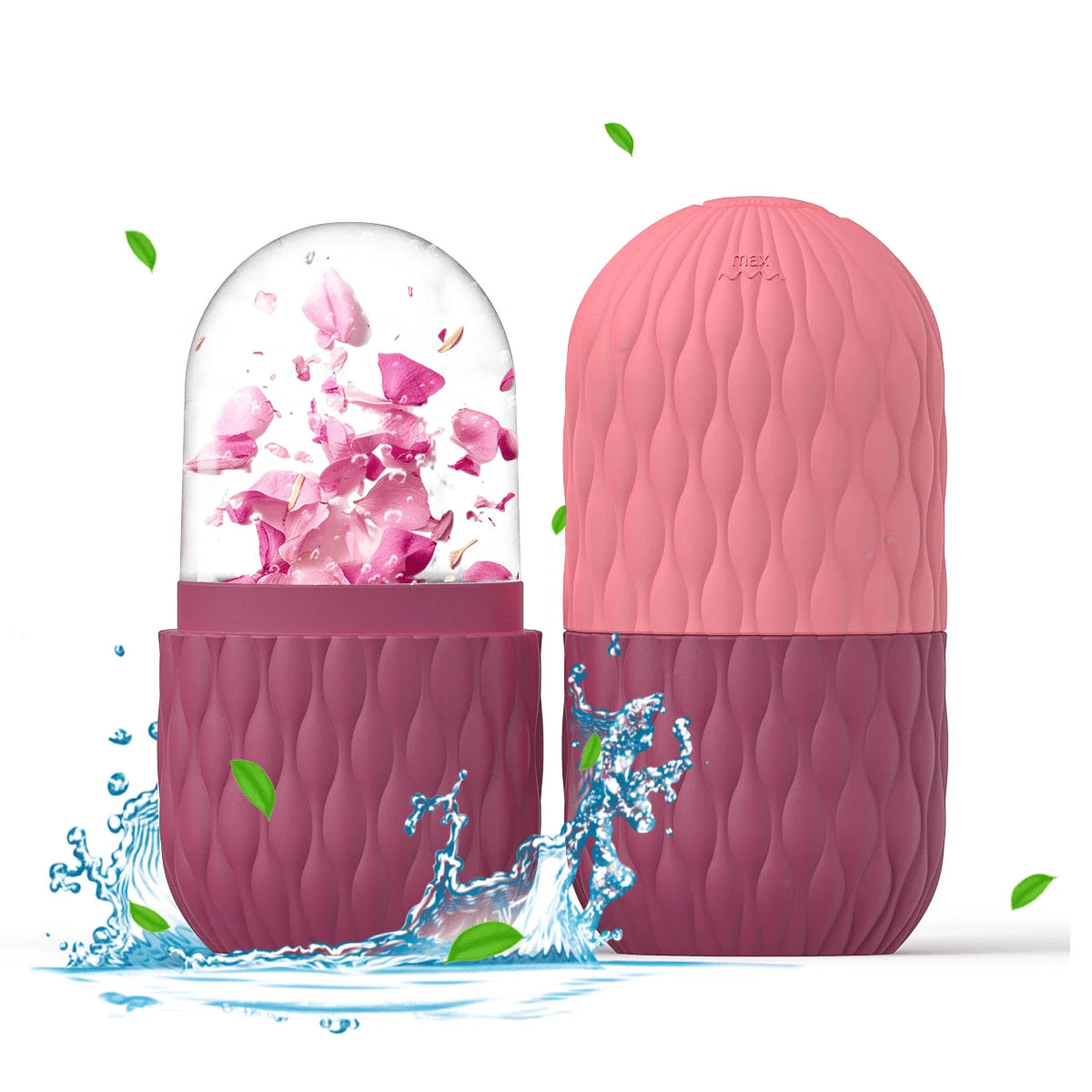 Ice Face Roller (1/3PCS Set) – Stainless Steel & Silicone Facial Roller for Skin Tightening - Live Easy