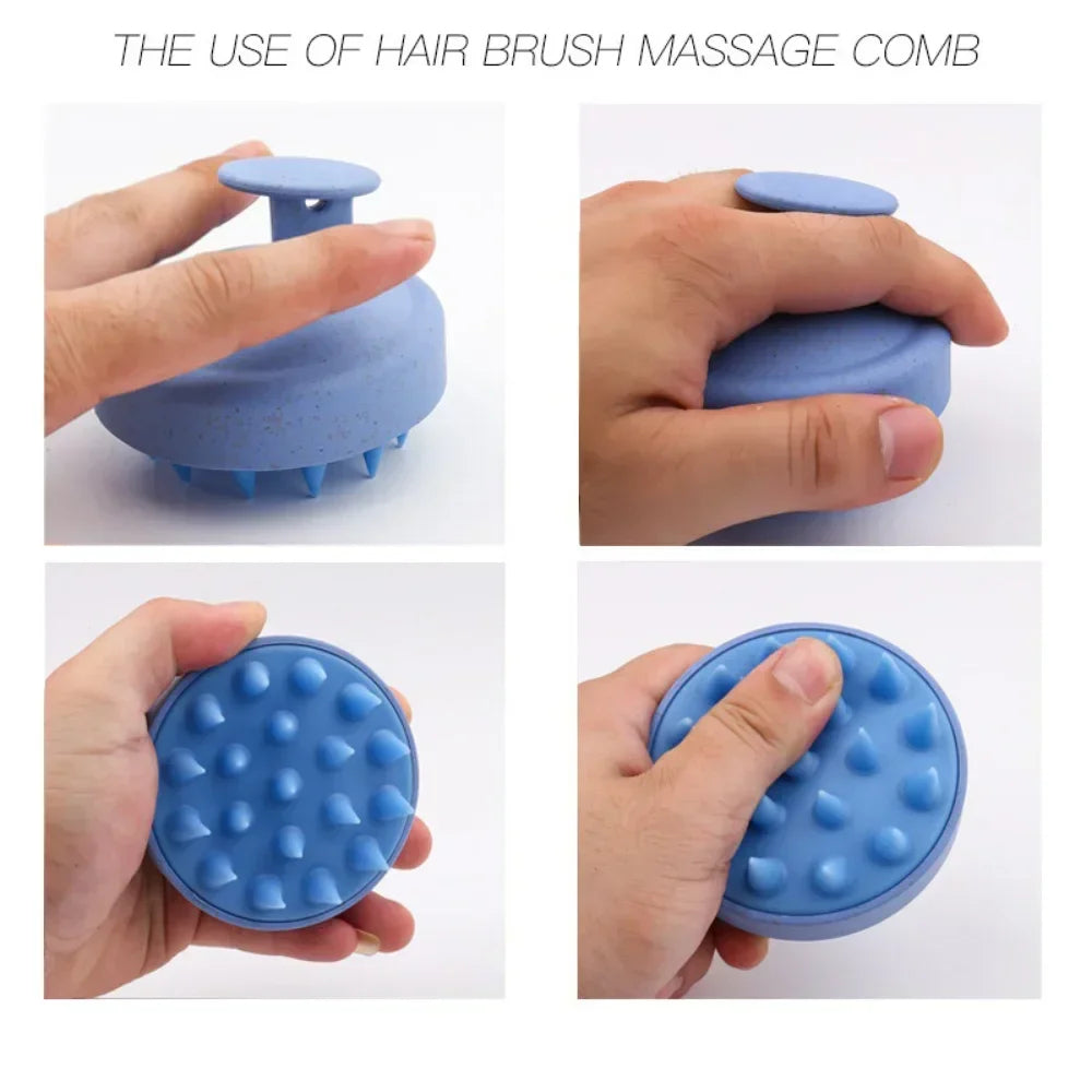 Silicone Scalp Massage Shampoo Brush – Soft Hair Washing Comb