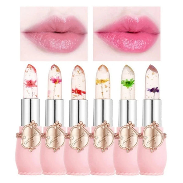 Flower Jelly Lipstick Set – Color-Changing Long-Lasting Lip Balm (6PCS)