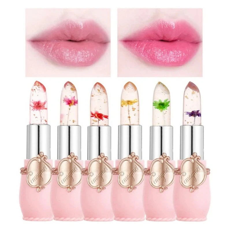 Flower Jelly Lipstick Set – Color-Changing Long-Lasting Lip Balm (6PCS)