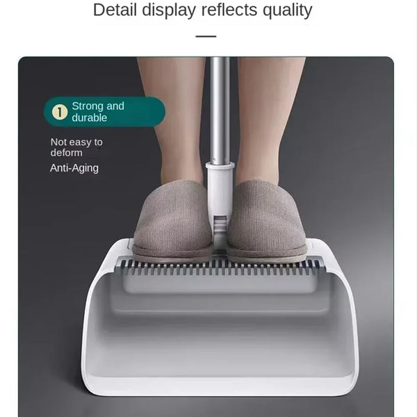 3-in-1 Broom Combo Set – Foldable Floor Brush, Dustpan & Squeegee | Multifunctional Non-Stick Hair Broom - Live Easy