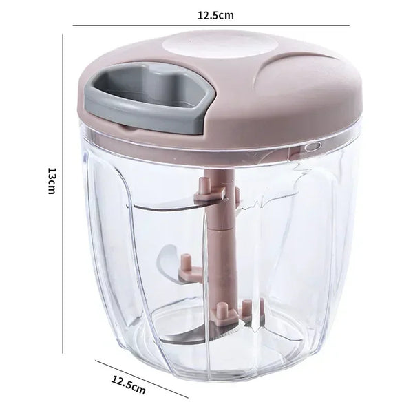 Manual Food Chopper 500/900ml – Vegetable Cutter, Onion Crusher & Meat Mincer