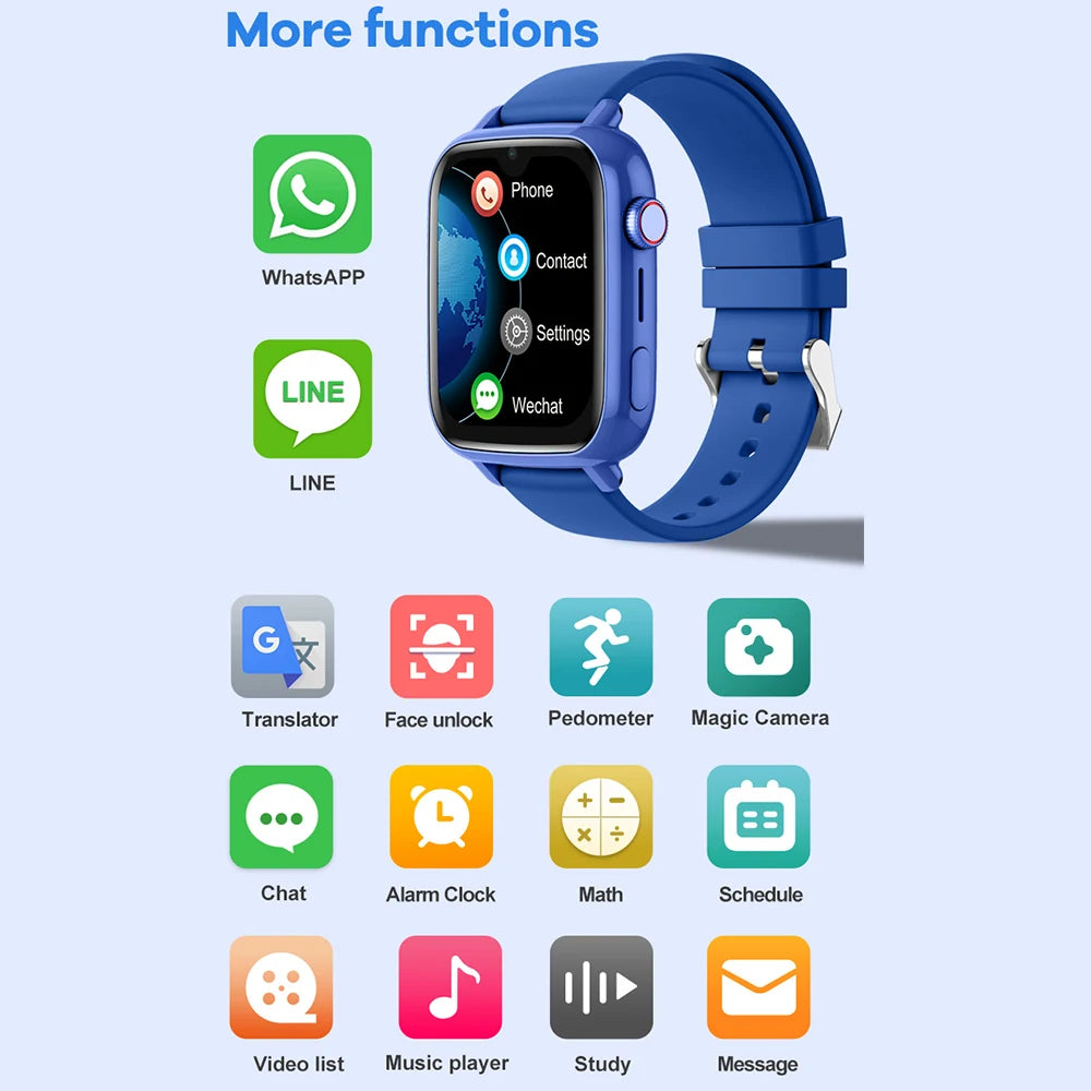 Kids Smart Watch 4G – GPS + WiFi Video Call Smartwatch with SOS, Camera, Tracker & Voice Chat | Android 8.1 Phone Watch for Children - Live Easy