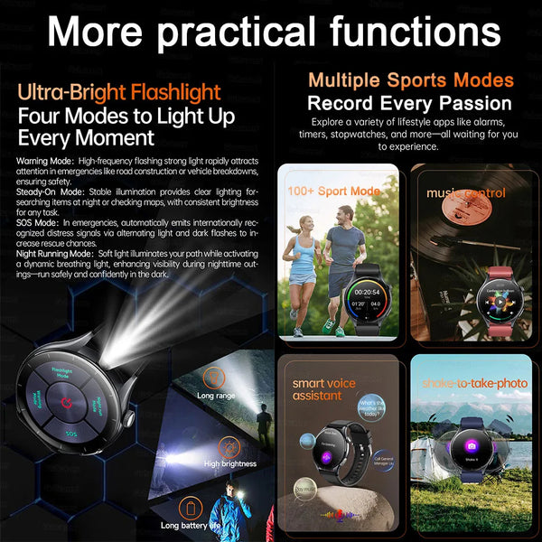 2025 ECG+PPG Smart Health Watch – NFC Fitness Tracker for Men & Women | Heart Rate, Blood Pressure, SpO2, Sleep, & Sports Smartwatch (Android/iOS) - Live Easy