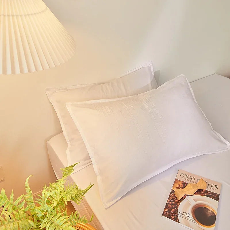 100% Cotton Fitted Mattress Cover – Breathable Anti-Slip Protector