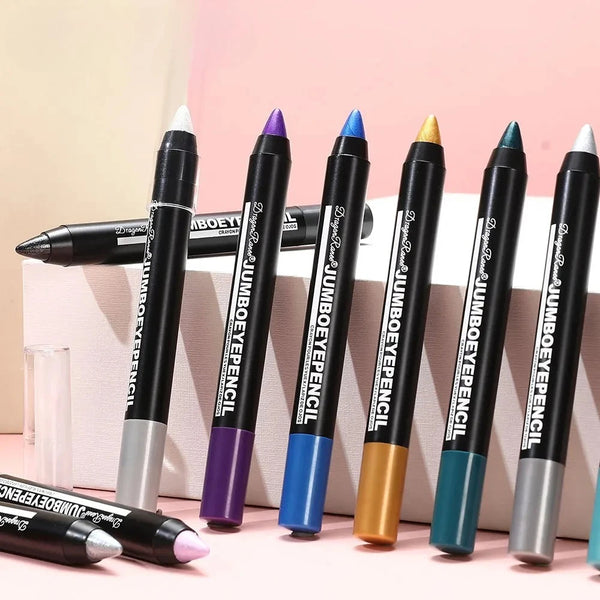 12 Colors Metallic Glitter Eyeshadow & Highlighter Pen Set – Waterproof, Long-Lasting, Pearlescent Makeup Tool for Eye & Face Shimmer Looks - Live Easy