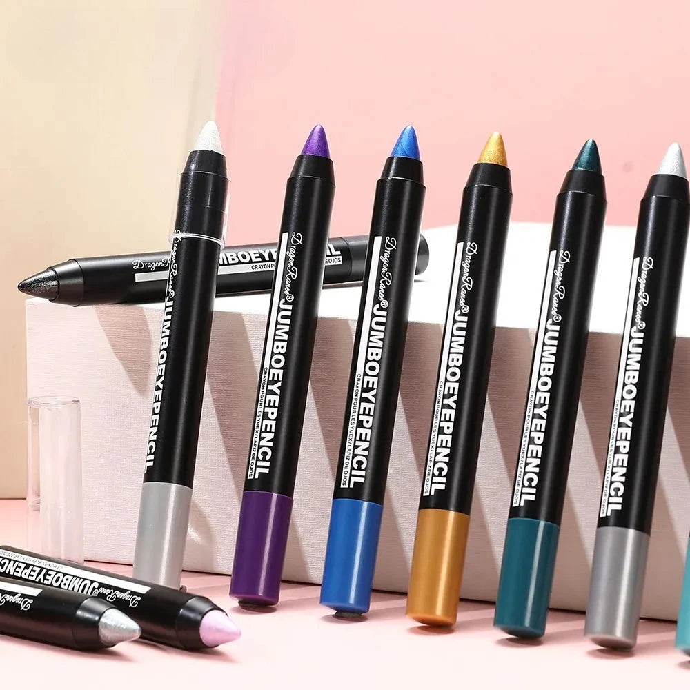 12 Colors Metallic Glitter Eyeshadow & Highlighter Pen Set – Waterproof, Long-Lasting, Pearlescent Makeup Tool for Eye & Face Shimmer Looks - Live Easy