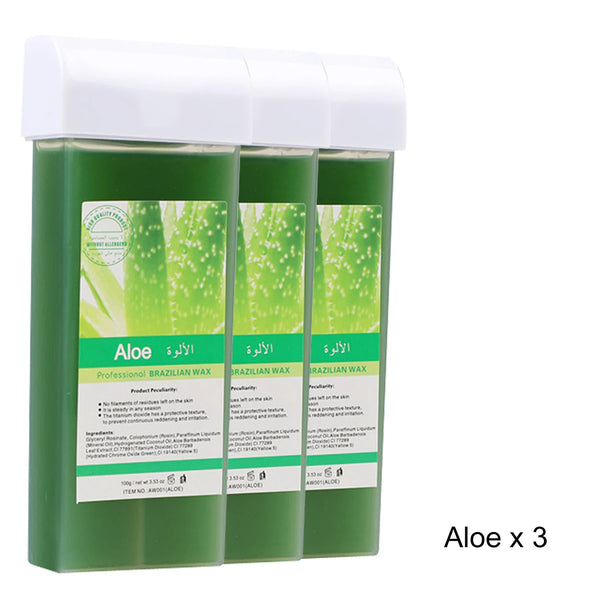 Roll-On Wax Refill Kit – Professional Hair Removal Cartridges for Wax Warmer (Aloe, Honey, Coconut, Lavender, Rose, Chamomile) 100ML