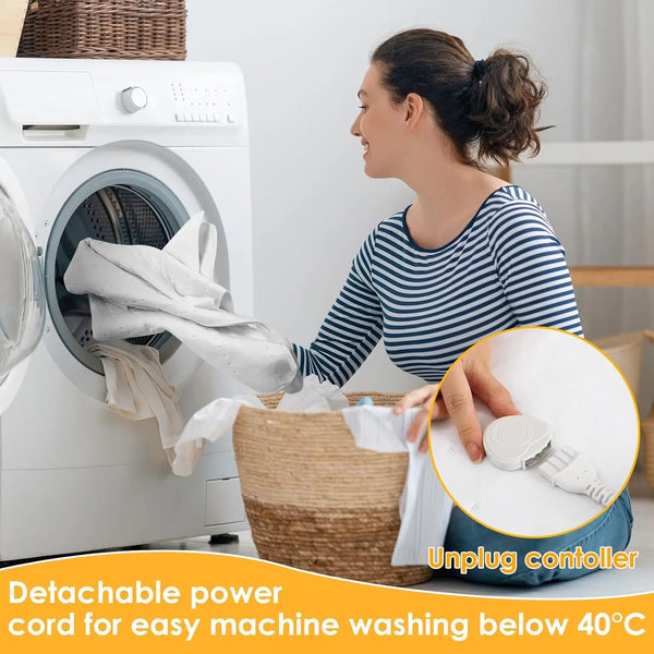 Electric Heated Mattress Pad 150×80cm – 100W Bed Warmer with 6 Heat Levels, Auto-Off & Fast Heating