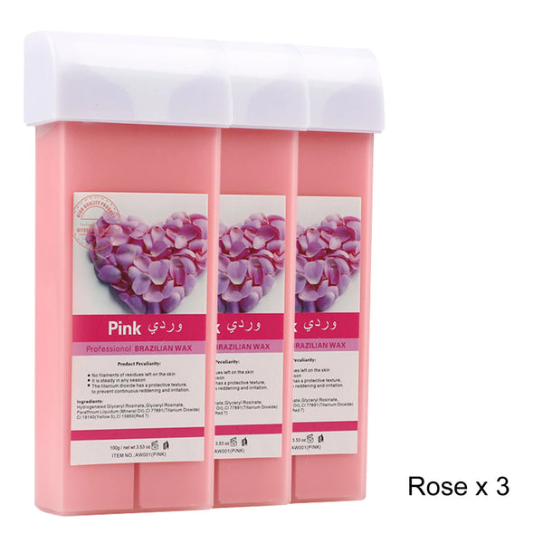 Roll-On Wax Refill Kit – Professional Hair Removal Cartridges for Wax Warmer (Aloe, Honey, Coconut, Lavender, Rose, Chamomile) 100ML