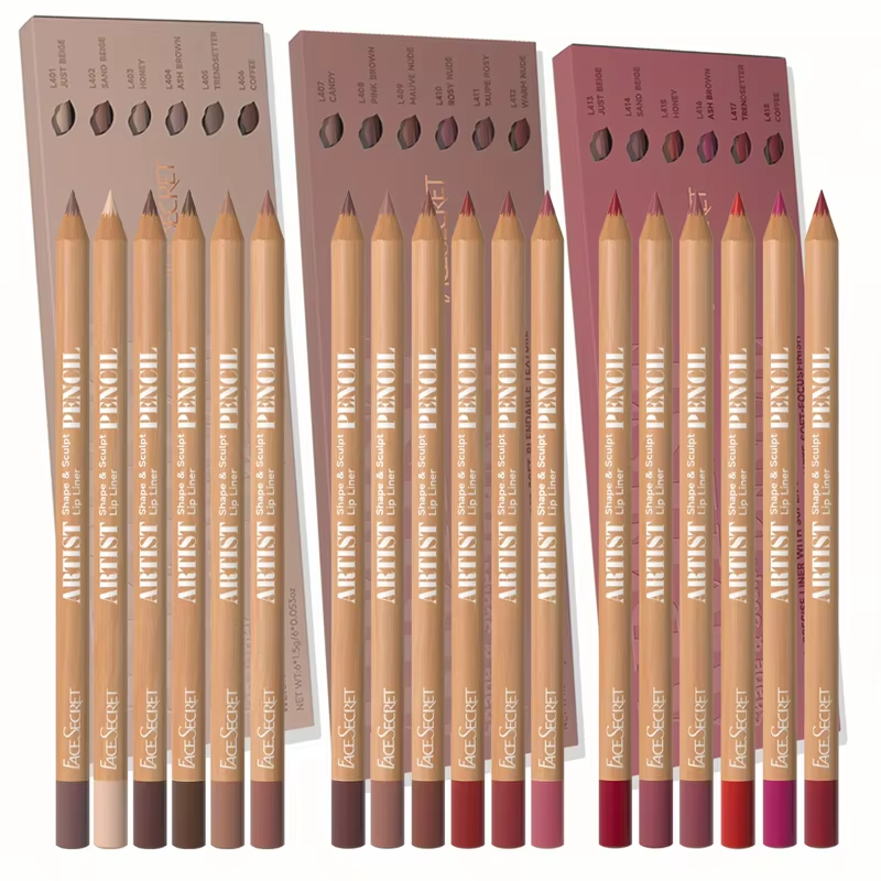 6PCS Velvet Matte Lip Liner Pencil Set – Long-Lasting, Water-Resistant & Ultra Fine - Live Easy