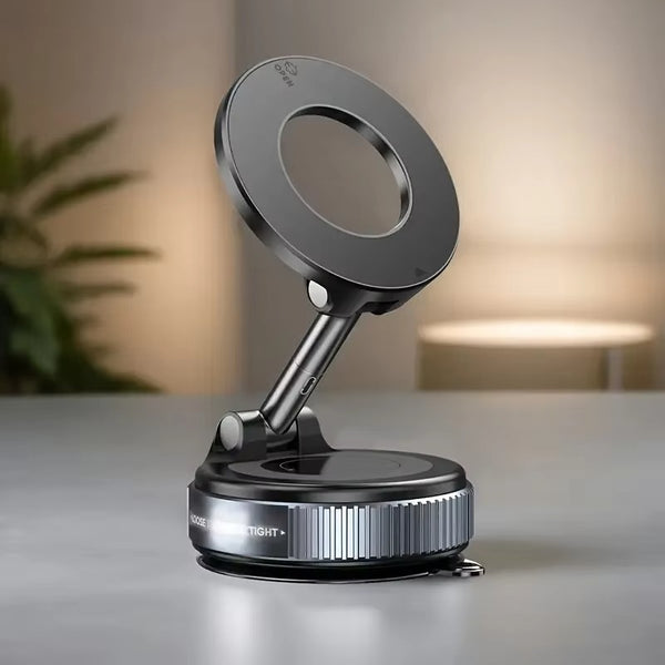 Magnetic Phone Holder – 360° Rotatable & Foldable Design with N52 Strong Magnet & Vacuum Suction Cup | Upgraded ABS Mount - Live Easy
