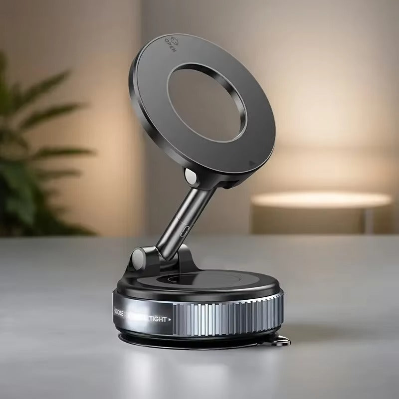 Magnetic Phone Holder – 360° Rotatable & Foldable Design with N52 Strong Magnet & Vacuum Suction Cup | Upgraded ABS Mount - Live Easy