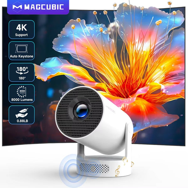 Magcubic HY300 & Pro+ Android 11 4K Projector – 290 ANSI Dual WiFi BT5.0 Portable Mini Cinema Projector | 180° Flexible Design for Home & Outdoor Entertainment - Live Easy