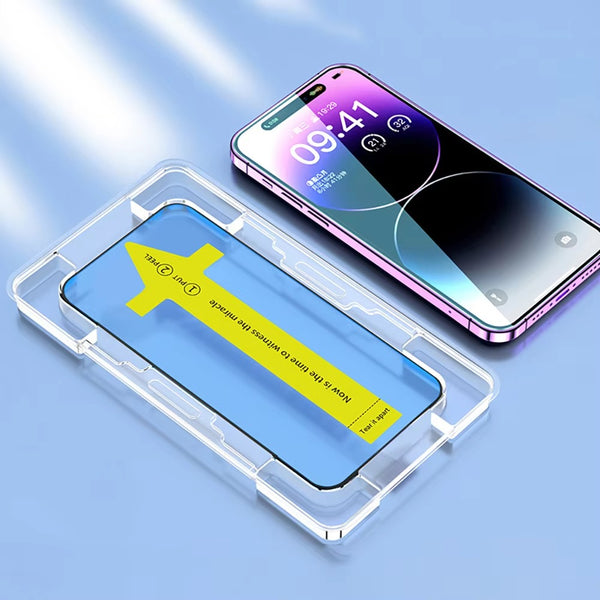 Oleophobic Dust-Free Screen Protector – HD Tempered Glass for iPhone, Anti-Fingerprint, Easy Installation & Scratch Resistant - Live Easy